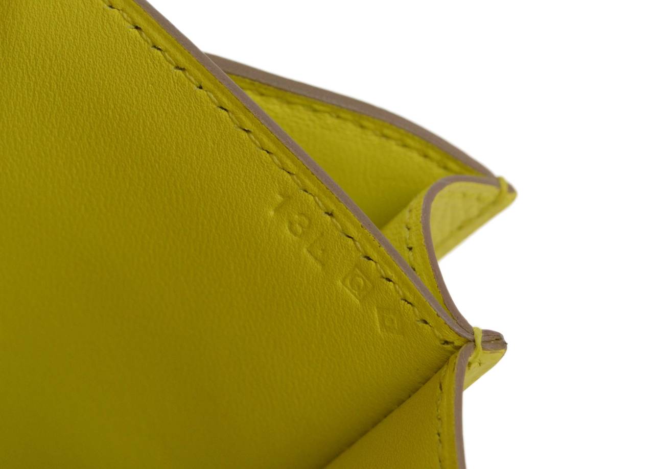Hermes Soufre Yellow Epsom Constance Wallet - MAISON de LUXE