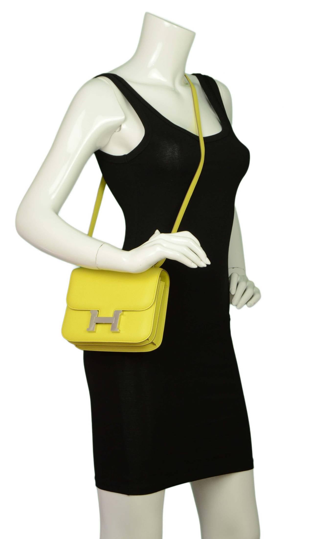 Hermes Soufre Yellow Epsom 18cm H Constance Bag PHW 3