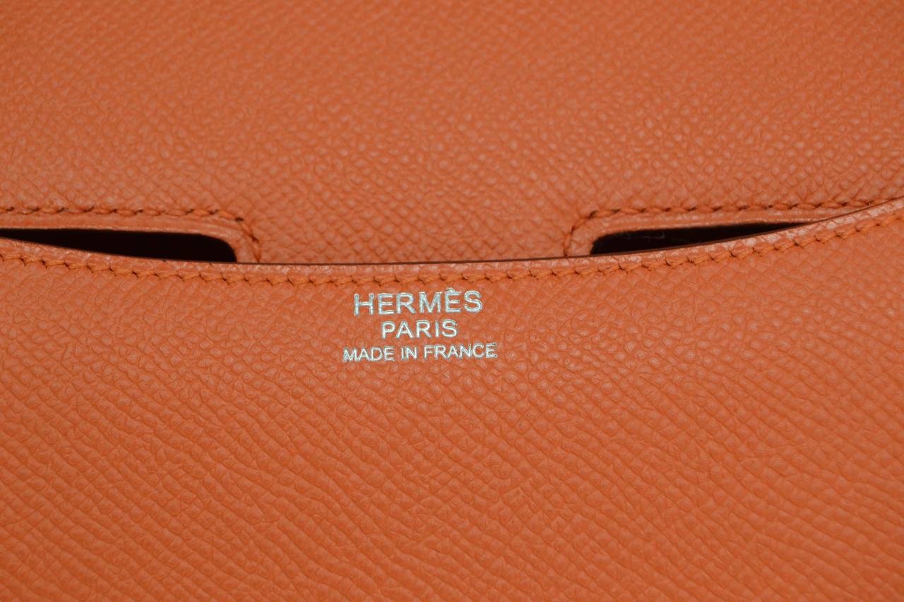 Women's Hermes Orange Epsom 24cm H Constance Bag PHW