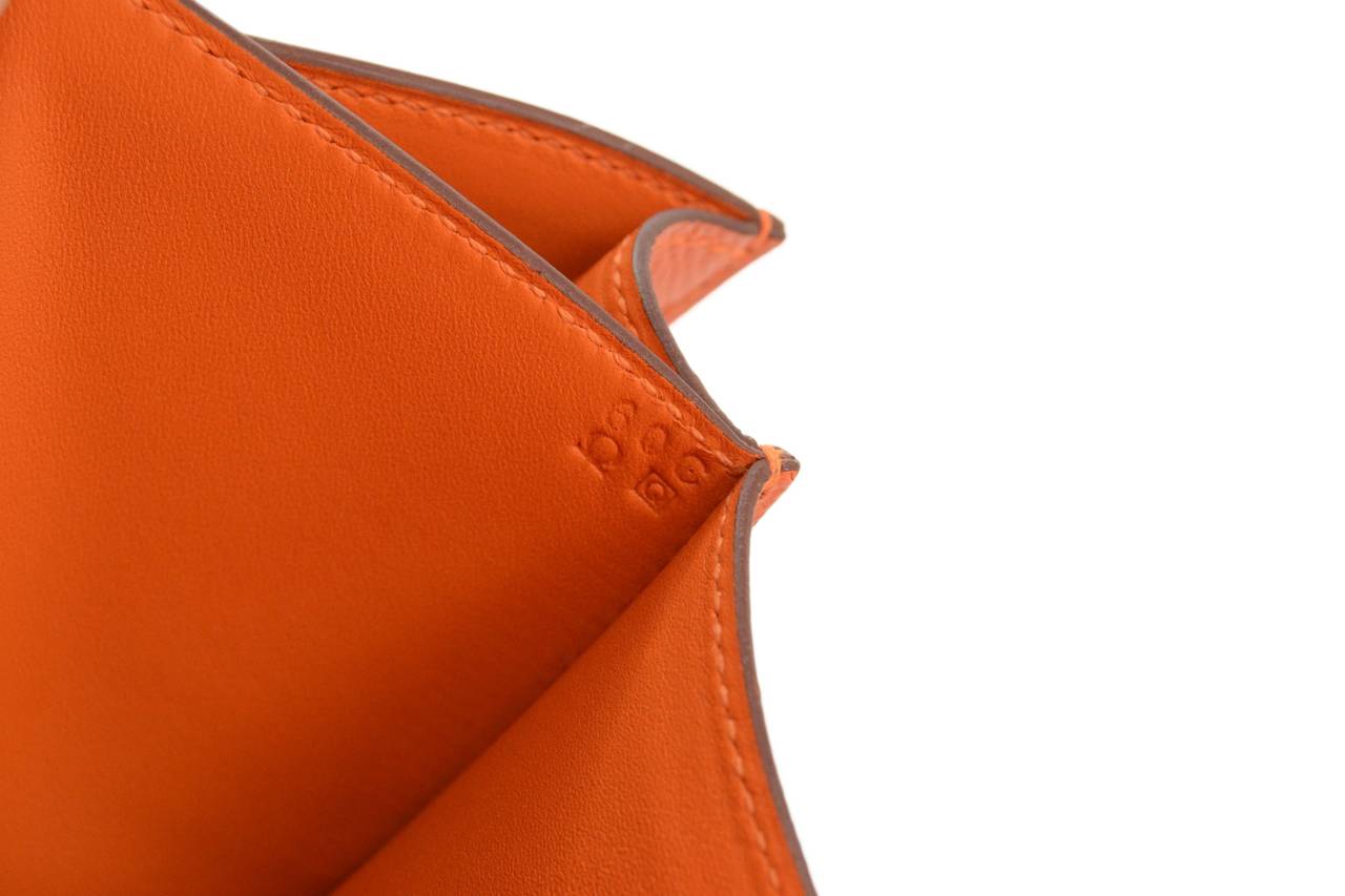 Hermes Orange Epsom 24cm H Constance Bag PHW 1