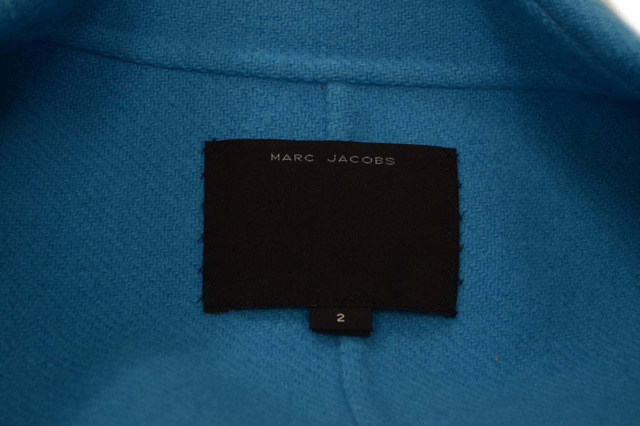 Marc Jacobs Blue Wool Swing Coat sz 2 1