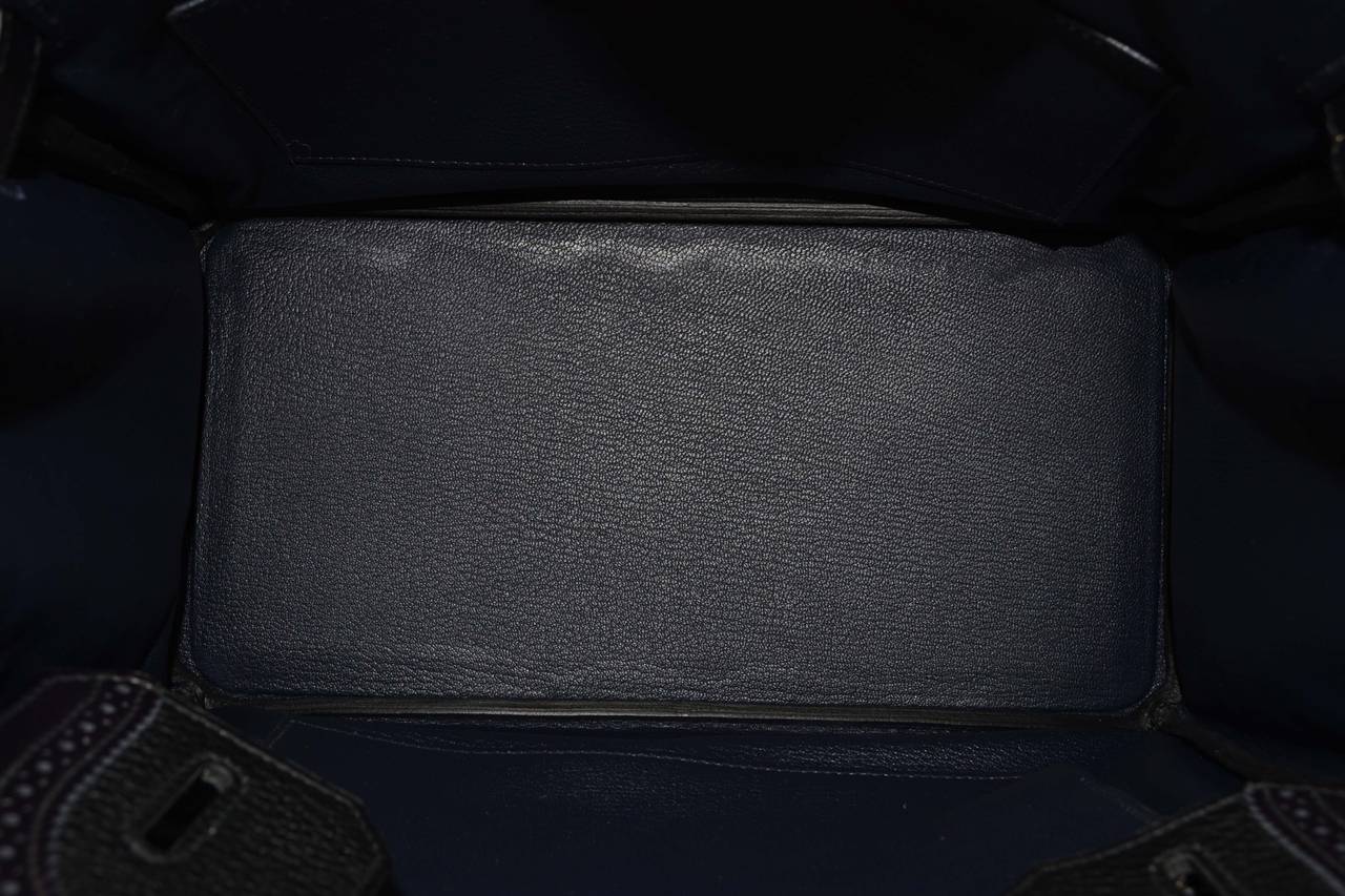 Hermes \u0026#39;15 NEW Bleu Indigo Clemence Ghillies Taurillon 30cm Birkin ...  