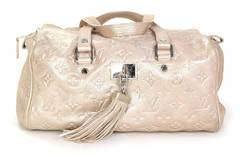 LOUIS VUITTON Limited Edition Peach & Gold Leather Monogram Shimmer Comete