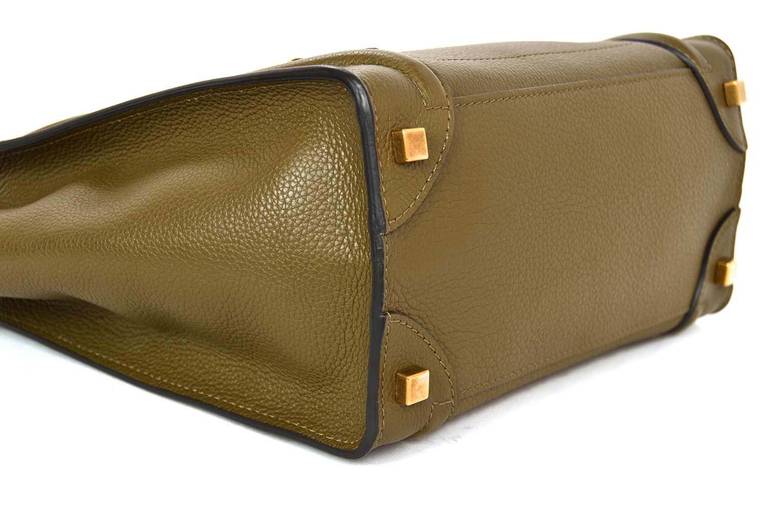 celine micro luggage green