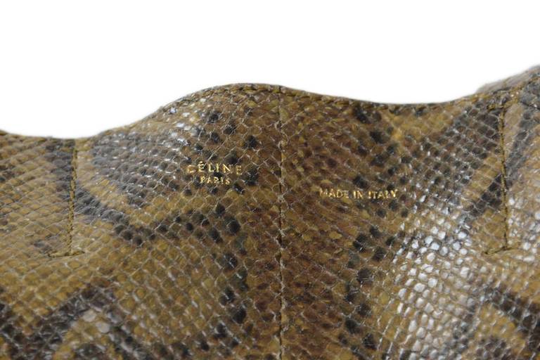 Celine Brown Python/Black Leather Bi-Cabas Tote Bag 1