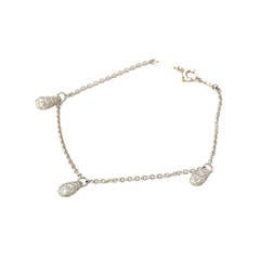 Tiffany & Co. Bracelet platine Elsa Peretti à trois diamants en forme de larme