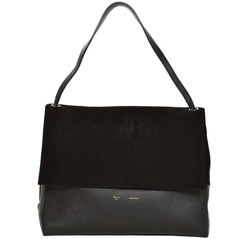 Celine Black Suede/Leather All Soft Shoulder Bag rt. $2,600 at 1stDibs ...