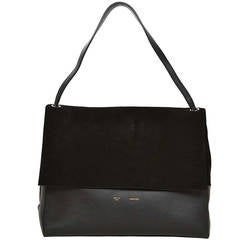 Celine Black Suede/Leather All Soft Shoulder Bag rt. $2, 600