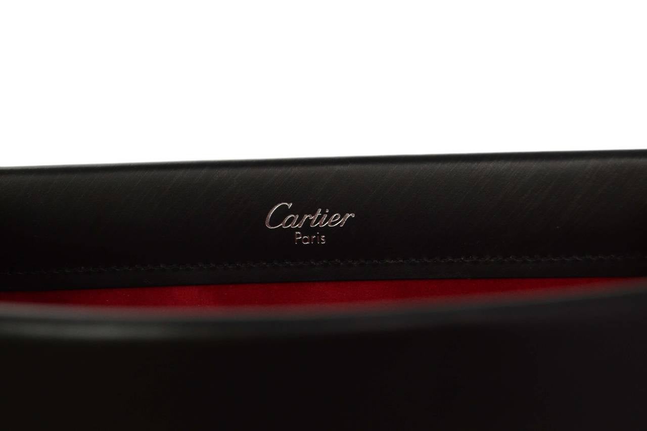 Cartier Black Leather Trinity Handle Bag 1