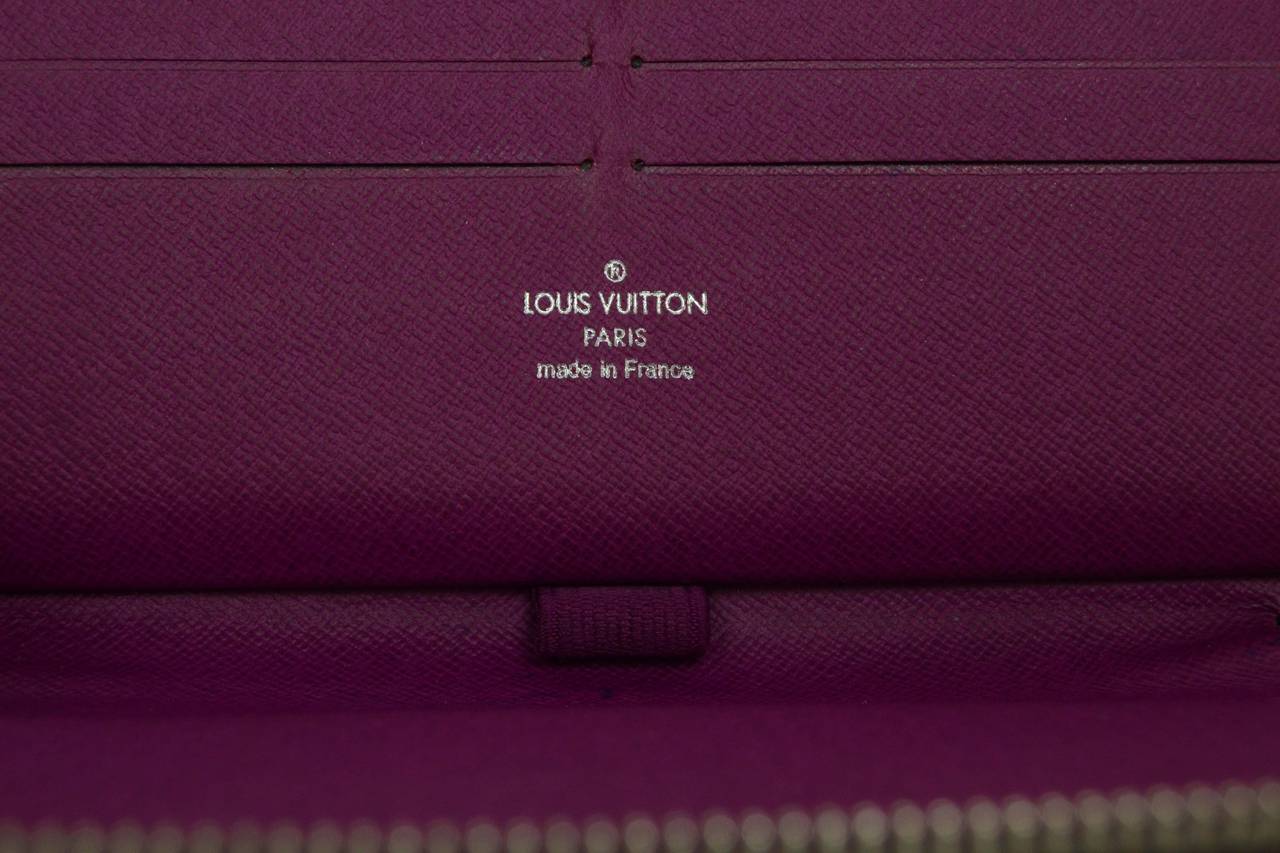 Louis Vuitton Eggplant Epi Leather Zippy Wallet SHW 4