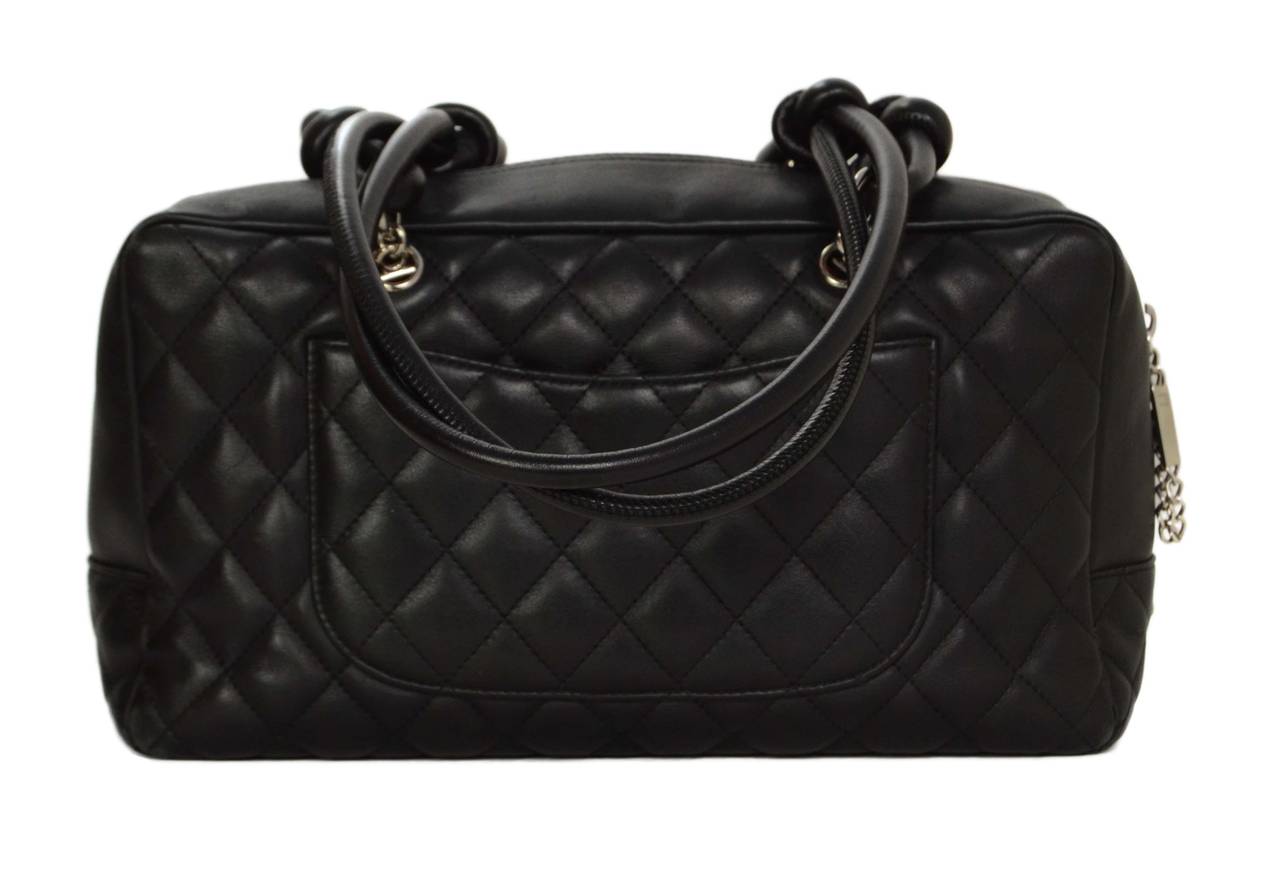 Chanel Black & White Leather Cambon Bag SHW In Excellent Condition In New York, NY