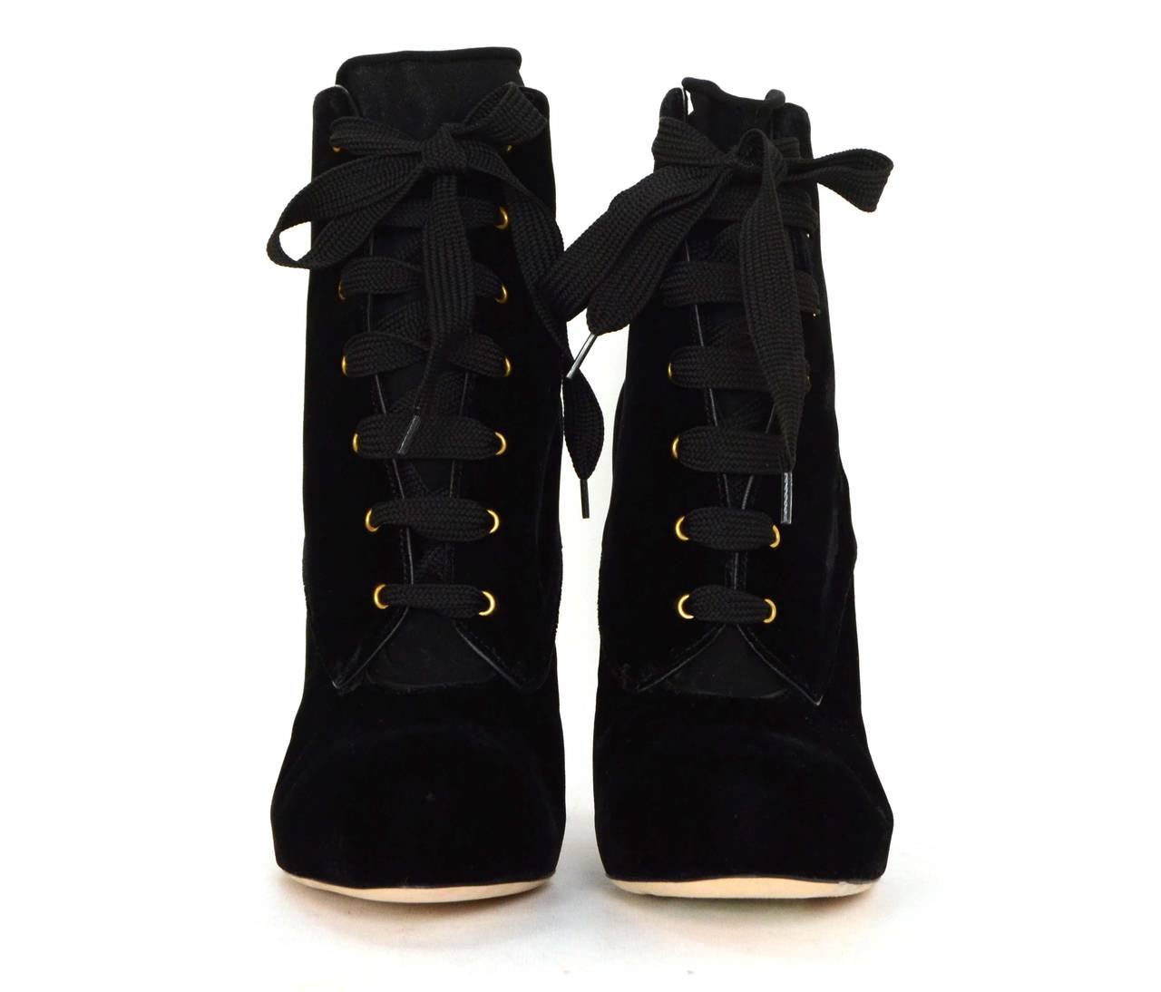 black velvet lace up boots