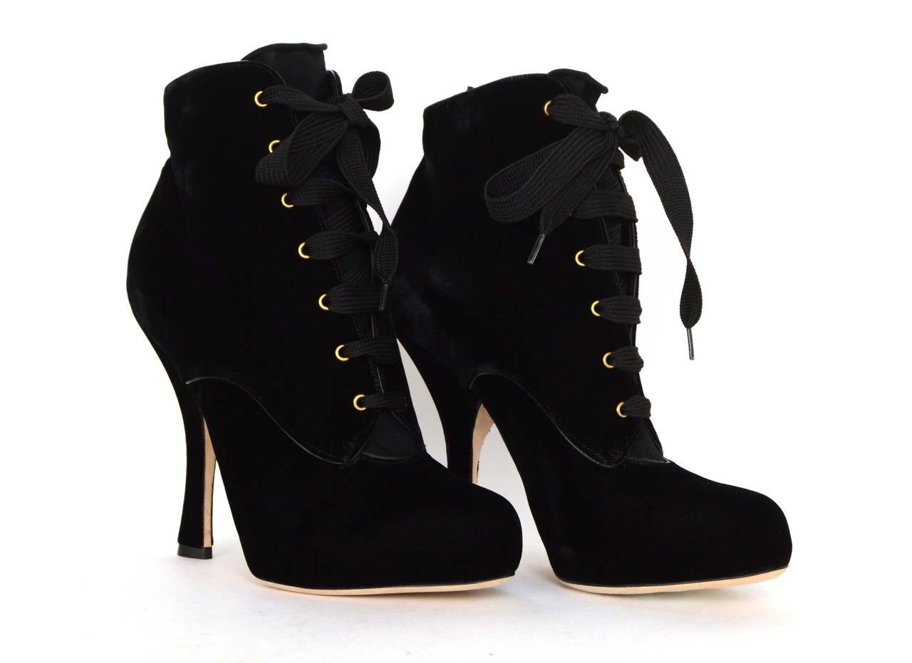 black velvet lace up shoes