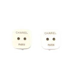Chanel Silver Button Clip On Earrings 3