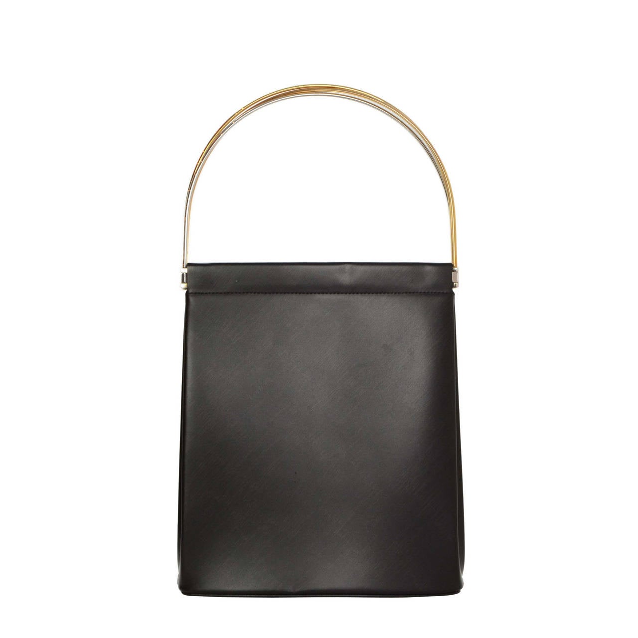 Cartier Black Leather Trinity Handle Bag