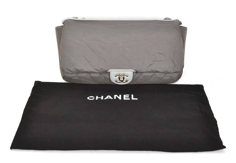 Chanel Grey Quilted Leather Paris-Shanghai Coco Rain Flap Bag 3