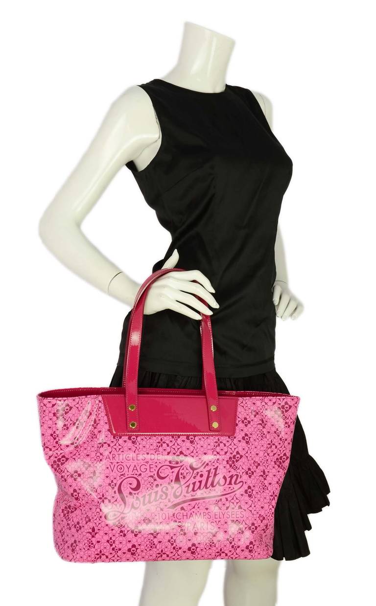 Louis Vuitton Ltd Edition Pink Cosmic Blossom Voyage Tote Bag 3