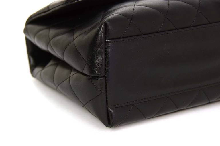 Women's Chanel Black Quilted Leather Kelly Style Classic Handbag