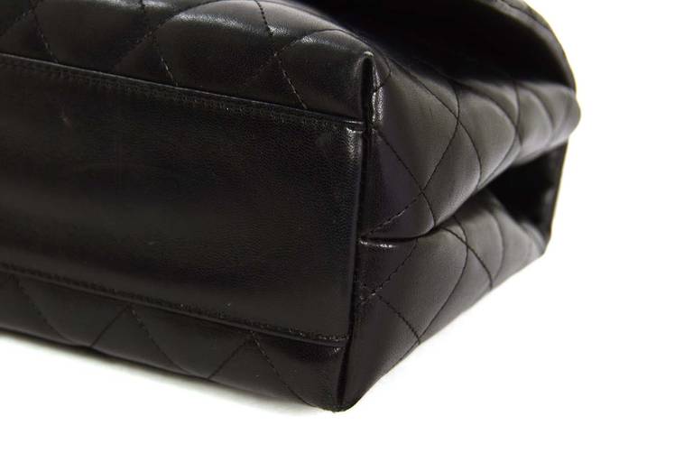 Chanel Black Quilted Leather Kelly Style Classic Handbag 1