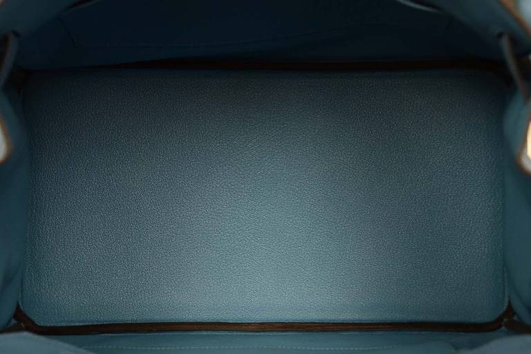 Hermes New In Box 2014 Turquoise Togo Leather 35 Birkin Bag Ghw 3