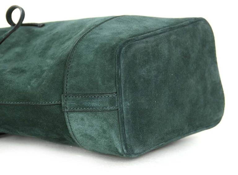 Black Louis Vuitton Runway Green Suede Nn14 PM Drawstring Bag
