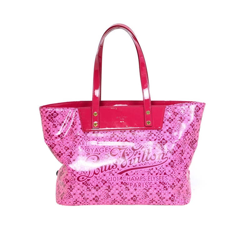 Louis Vuitton Ltd Edition Pink Cosmic Blossom Voyage Tote Bag
