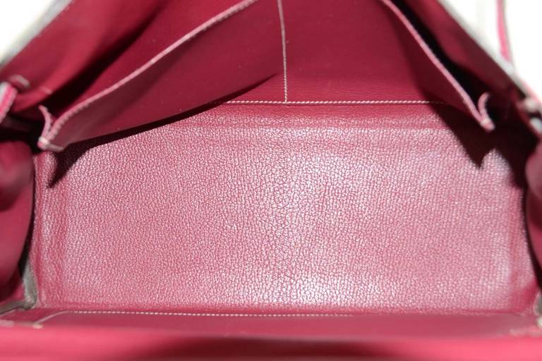 Hermes 2011 35cm Epsom Leather Pink Rose Tyrien Candy Bi-Color ...  