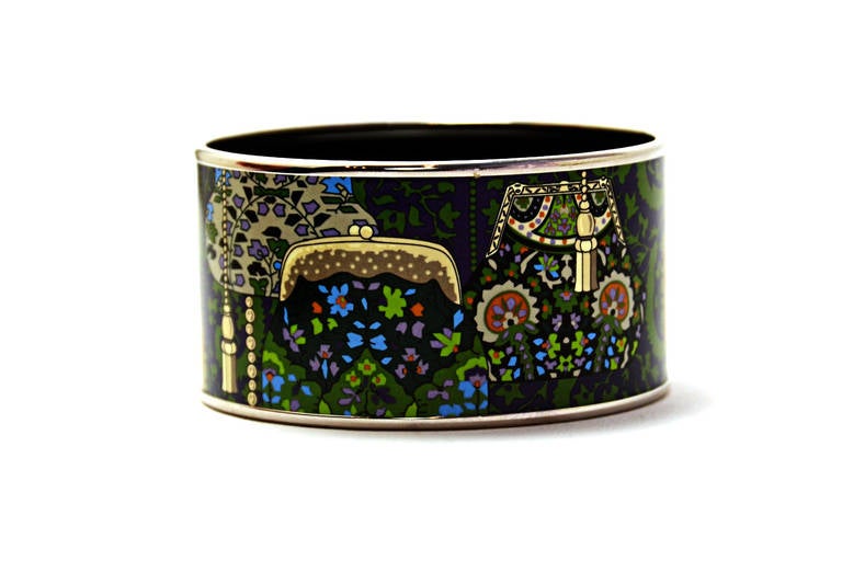 hermes extra wide enamel bracelet