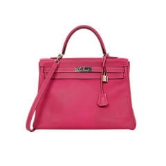 Hermes 2011 35cm Epsom Leather Pink Rose Tyrien Candy Bi-Color Kelly Bag