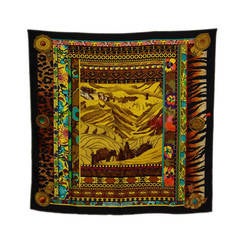 HERMES Multi-Color "Le Femme Aux Semelles de Vent" Silk Scarf