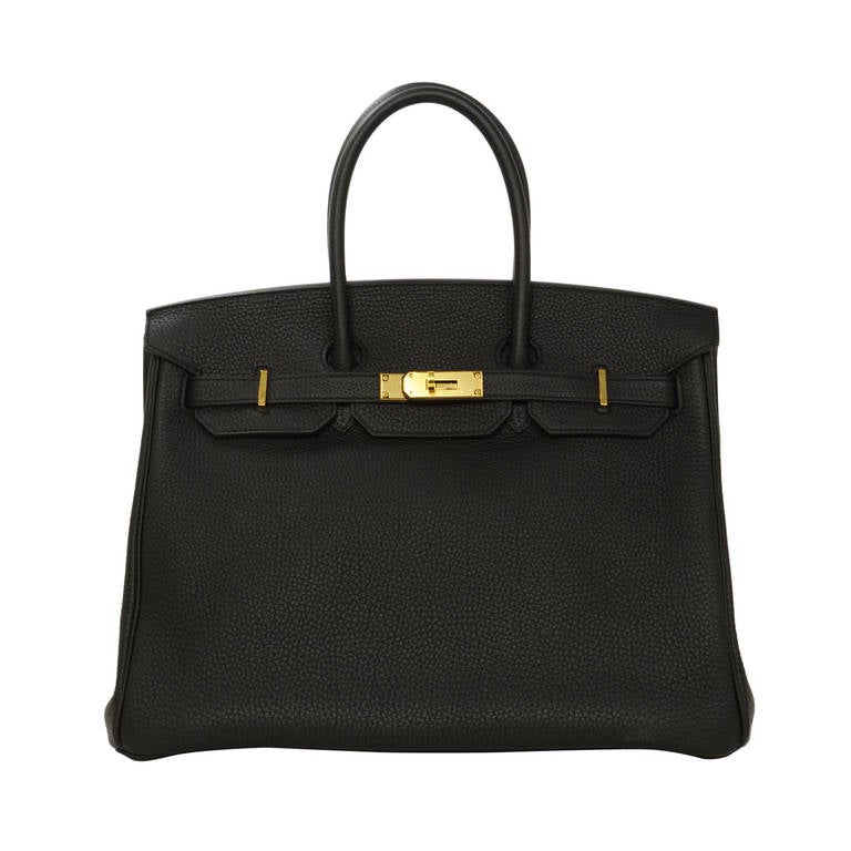 HERMES 2014 Black Togo Leather 35cm Birkin Bag GHW