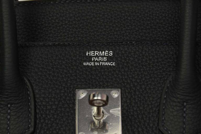 Hermes NIB 2014 35cm Togo Blue Bleu Ocean Birkin Bag PHW In New Condition In New York, NY