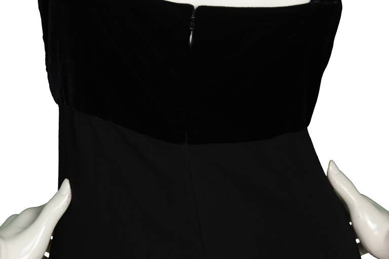 Women's CHANEL Wool/velvet Long Dress With Bows