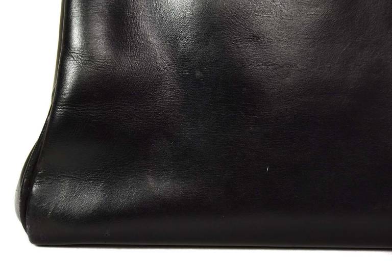 HERMÈS Kelly 32 Black Box Calf Leather Vintage Circa 1960s-1970s