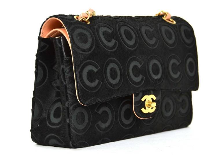 CHANEL, Bags, Chanel Black Quilted Lambskin Pony Saddle Bag