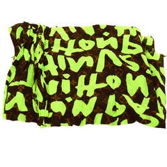 Louis Vuitton Stephen Sprouse Monogram Graffiti Scarf Neon Green