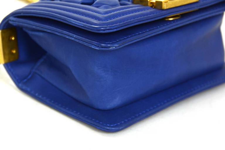 Chanel 2013 Ltd Edt Royal Blue Leather Chateau Versailles Boy Mini Bag 1