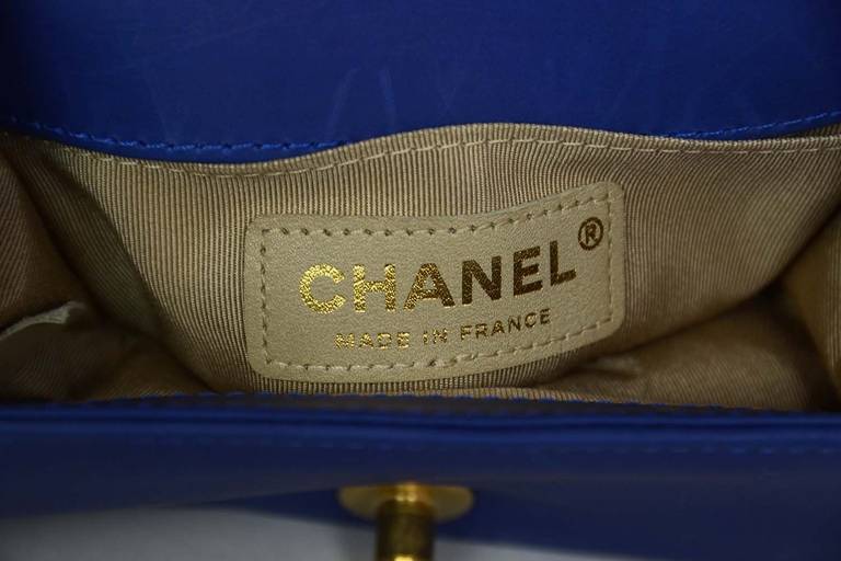 Chanel 2013 Ltd Edt Royal Blue Leather Chateau Versailles Boy Mini Bag 3