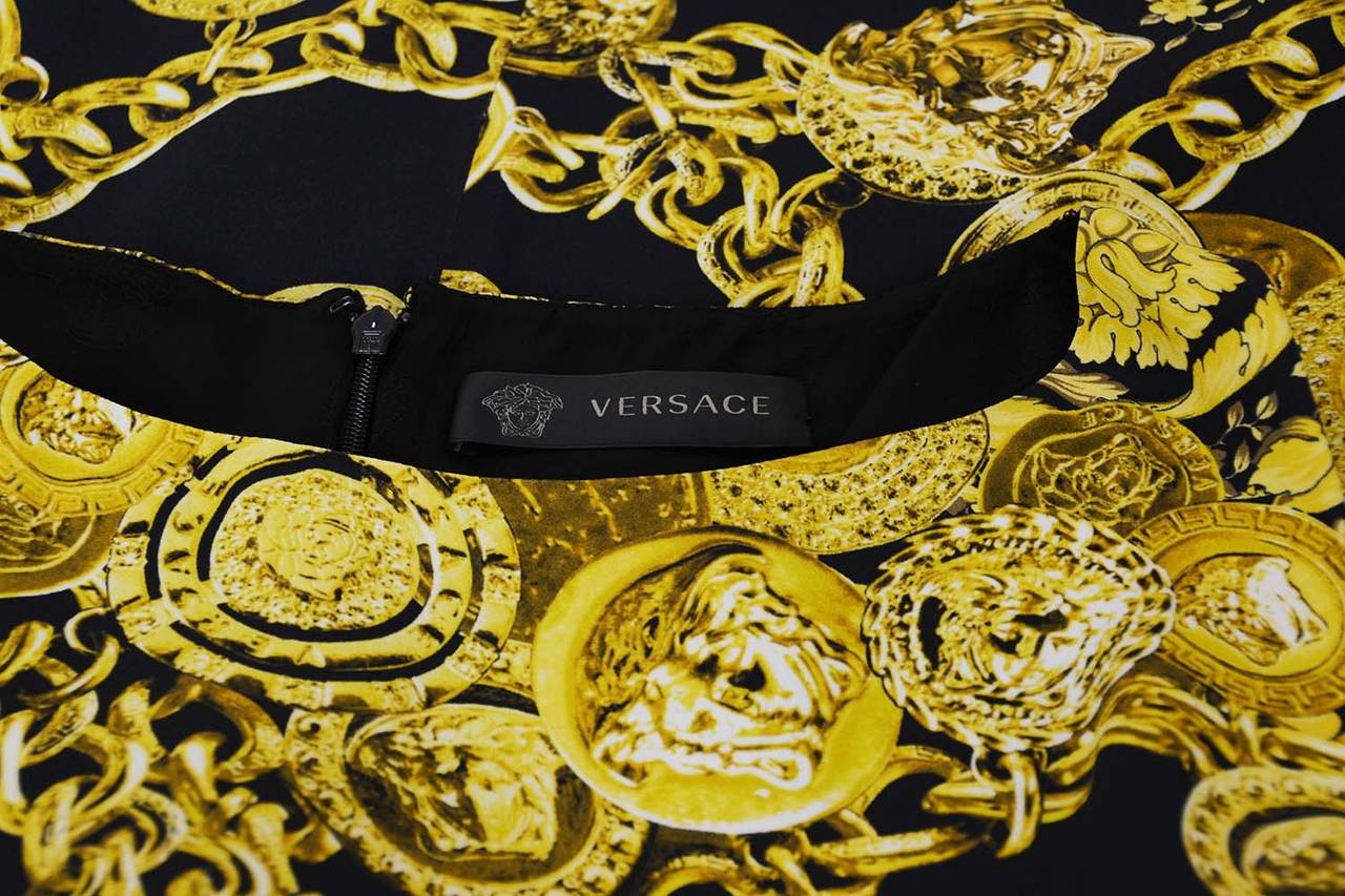 versace chain design dress