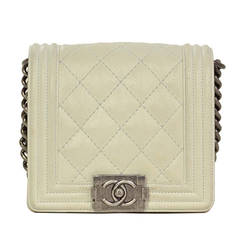 Chanel Off White Suede Mini Boy Bay Rt. $3, 300