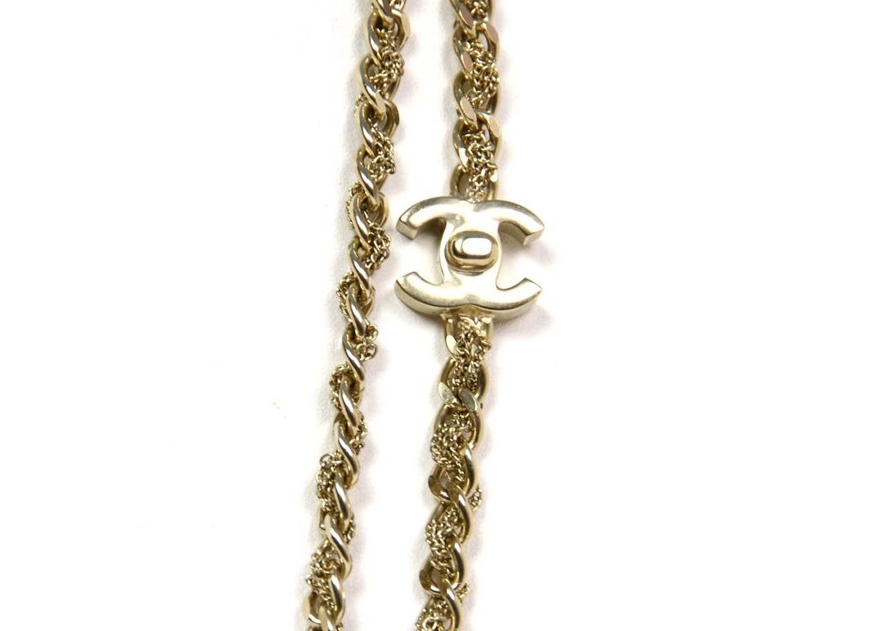 Women's Chanel 2012 Braided Timeless Chains Long Necklace w CCs rt.$3, 350