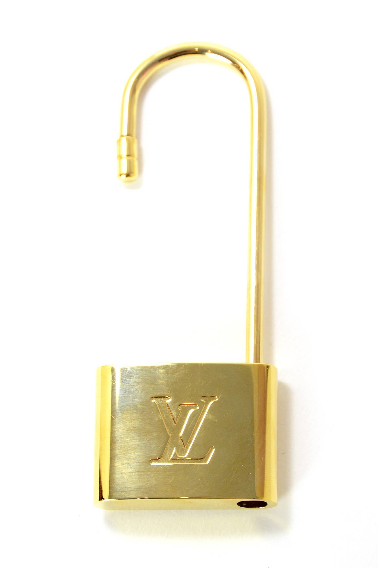 LOUIS VUITTON Goldtone Lock Bag Holder Hook