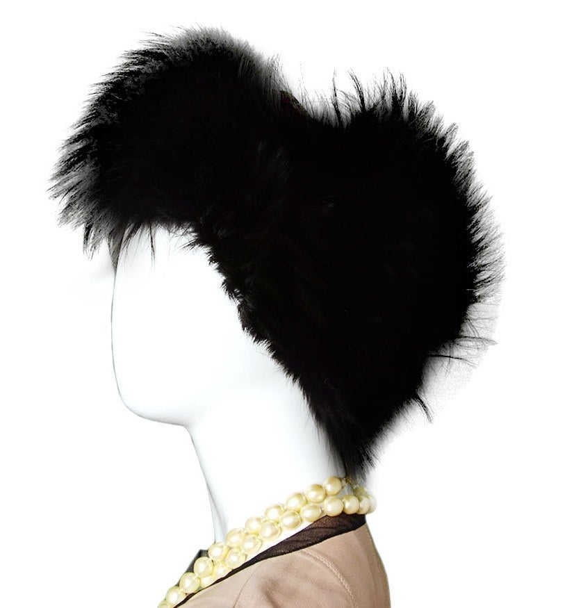 Chanel 2007 Raccoon & Suede Black Shearling Trapper Hat sz.58 - NEW w TAGS