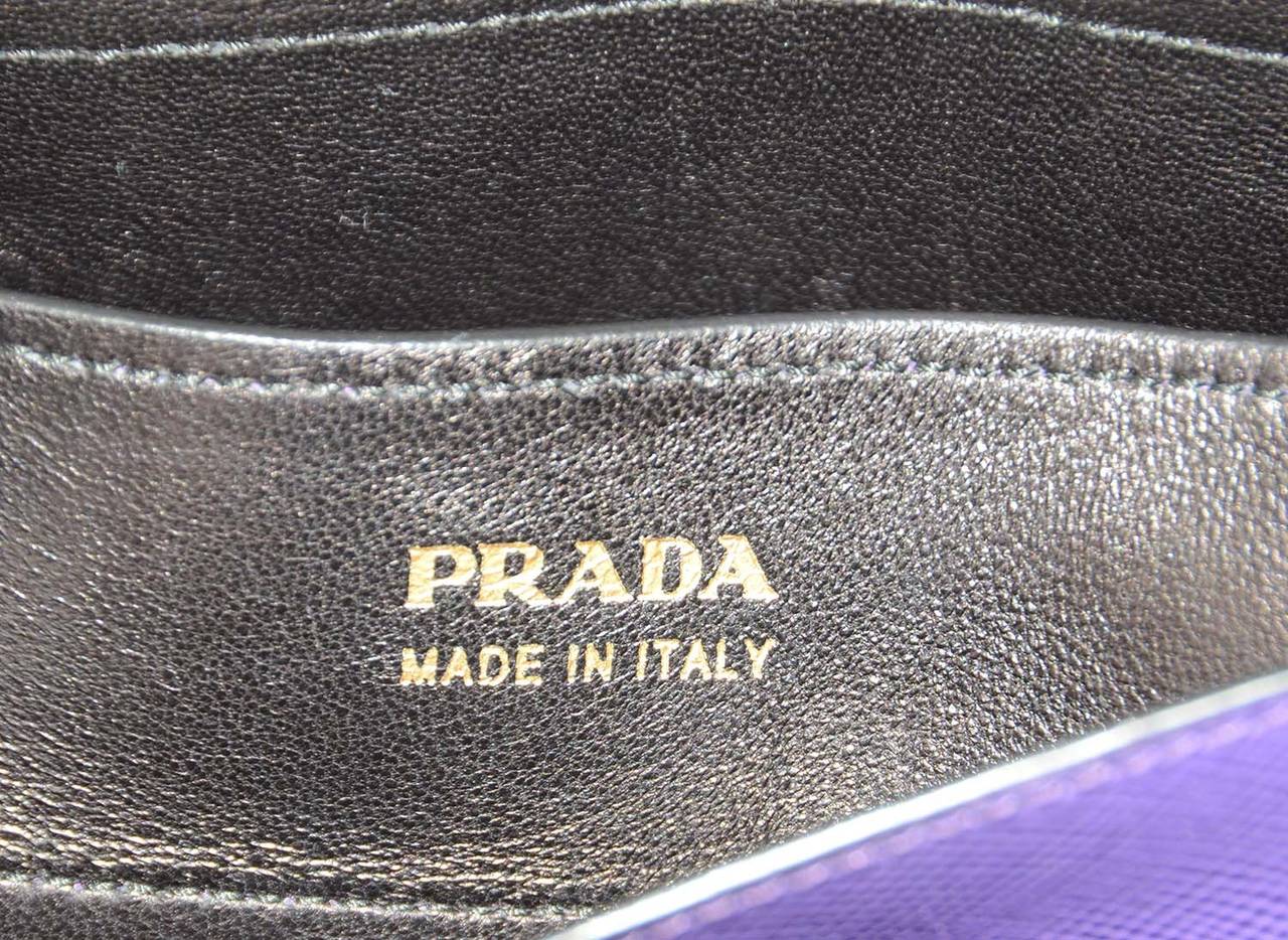 Women's PRADA Viola Purple Saffiano Leather Tote Bag w/ Strap BN2775 rt. $2, 650