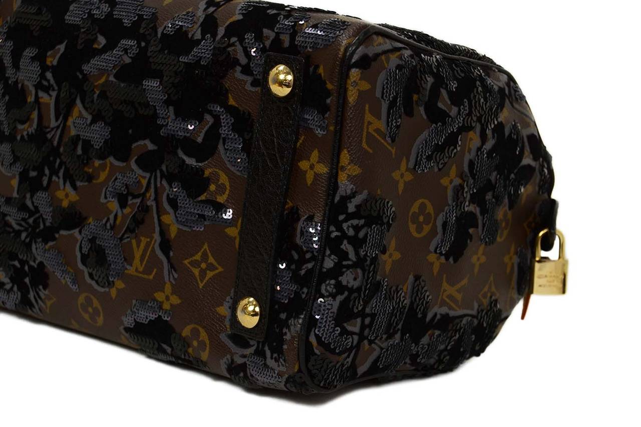 Women's Louis Vuitton 2010 Monogram Fleur de Jais Sequin Speedy 30 Bag