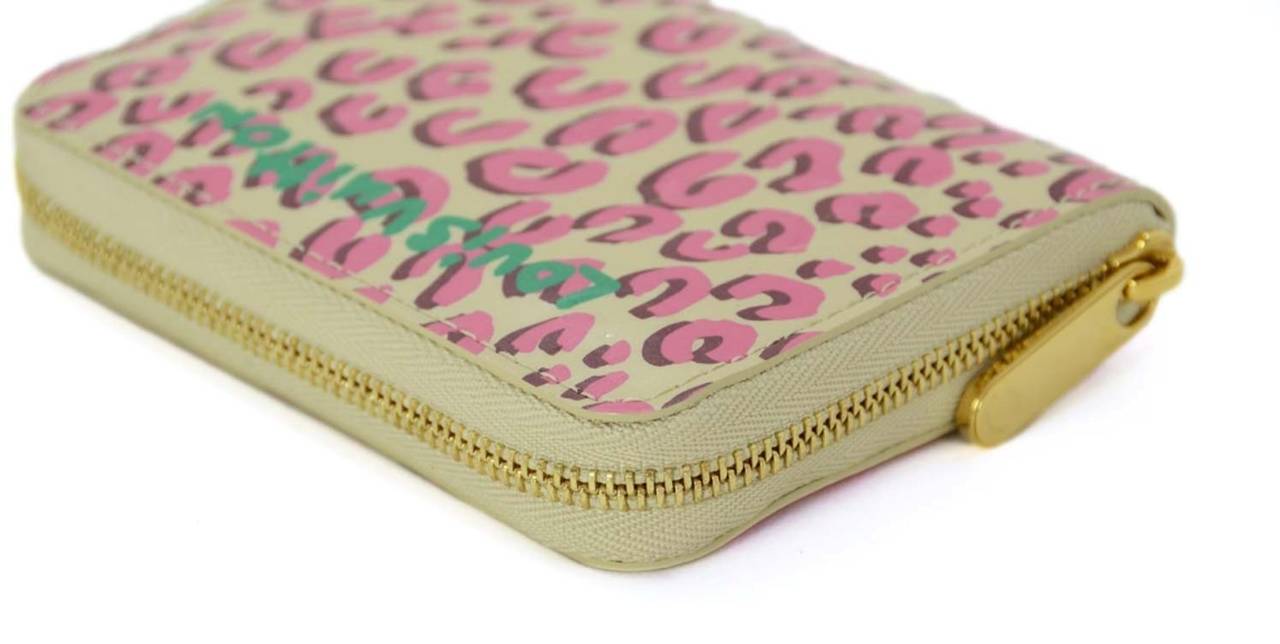 Louis Vuitton Stephen Sprouse Pink Leopard Vernis Zippy Coin Purse Wallet at 1stdibs