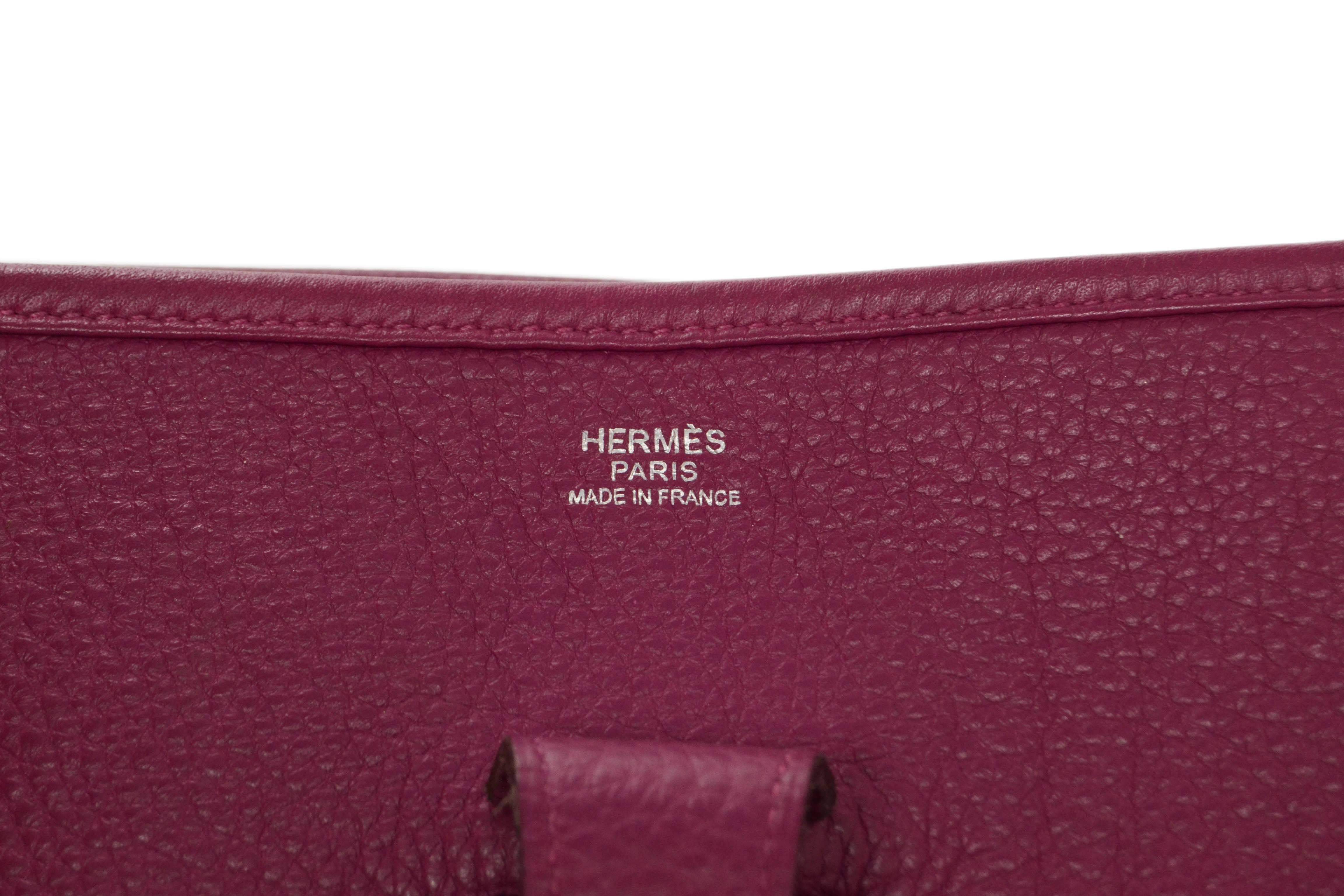 Hermes Tosca Clemence Leather Evelyne III GM Crossbody Bag PHW rt. $3, 750 4