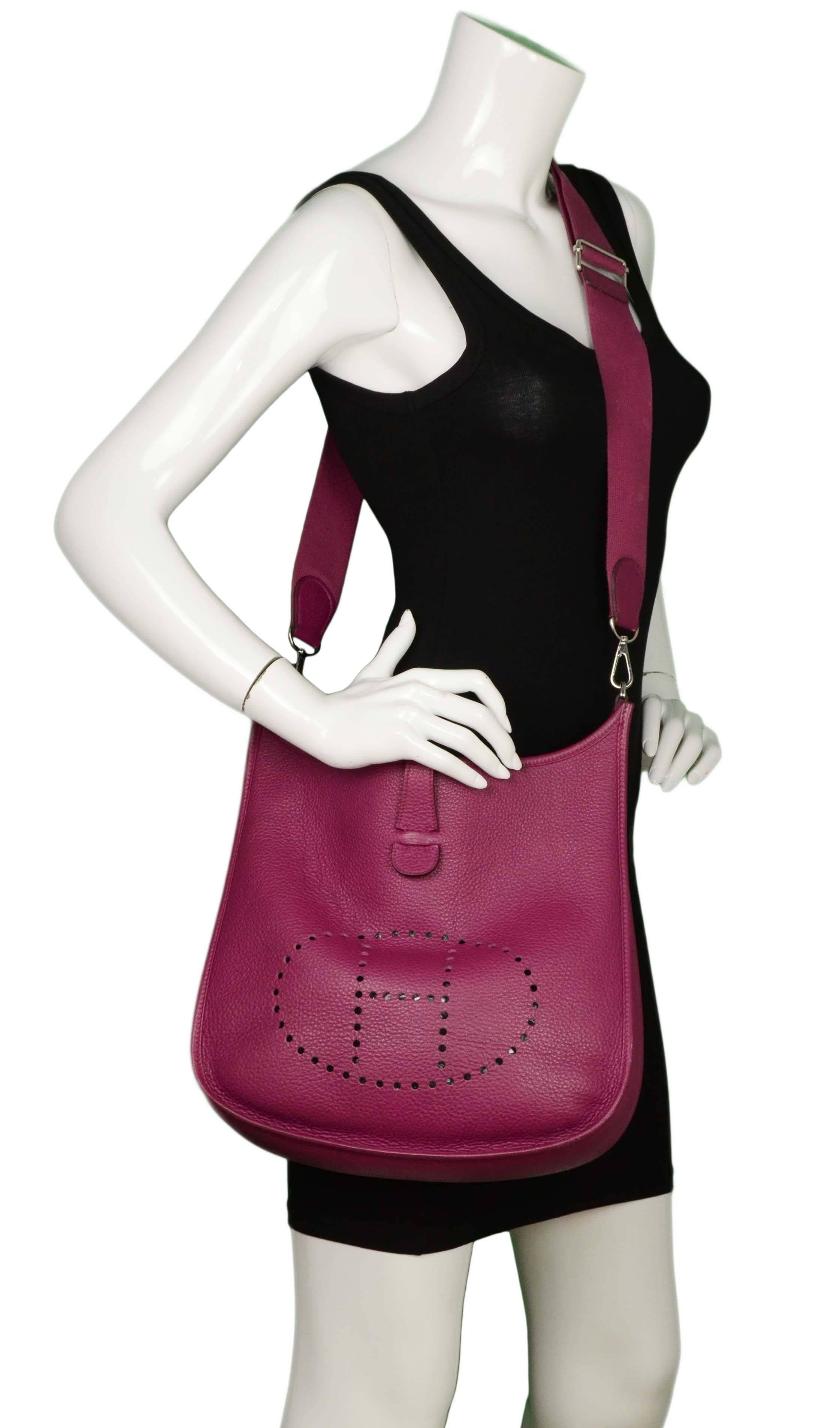 Hermes Tosca Clemence Leather Evelyne III GM Crossbody Bag PHW rt. $3, 750 6
