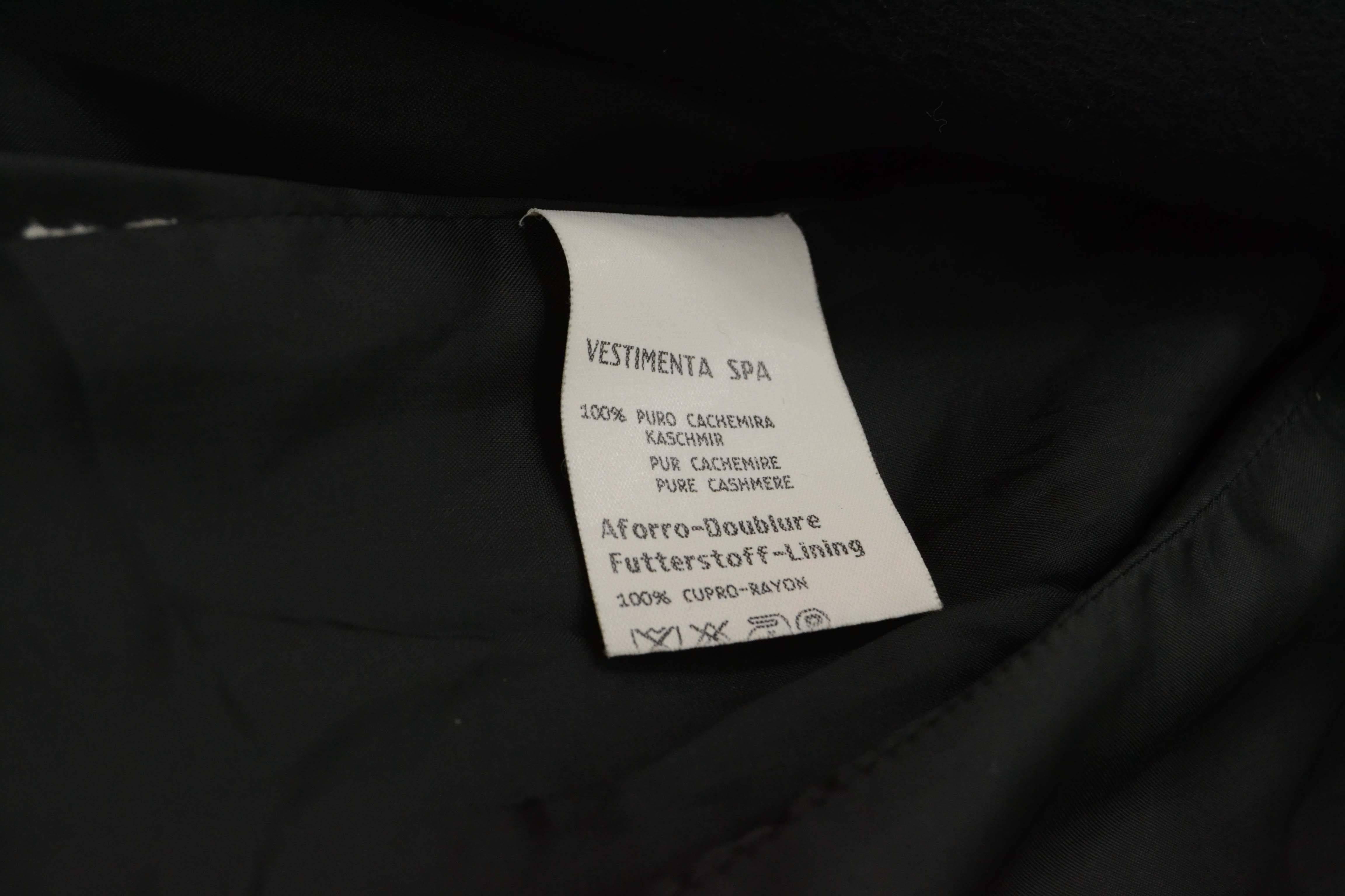 Giorgio Armani Black Cashmere Single Breasted Jacket sz 42 2