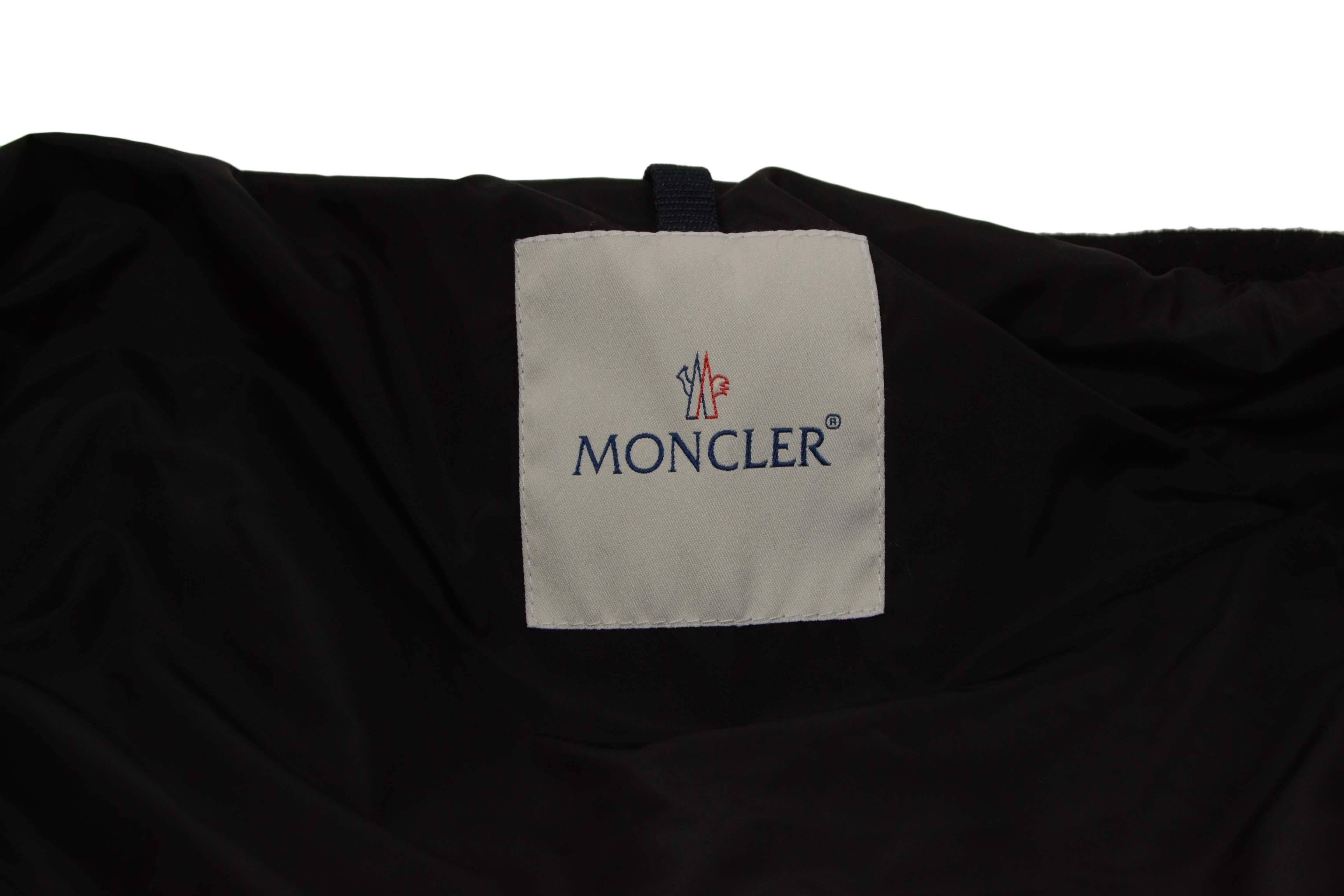 Women's Moncler Black Wool Down Jacket sz 2